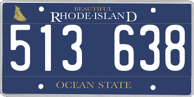 RI license plate 513638
