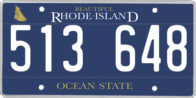 RI license plate 513648
