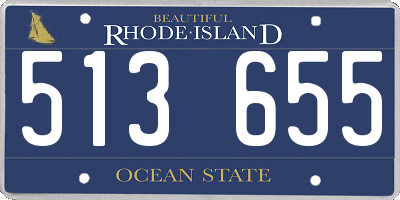 RI license plate 513655