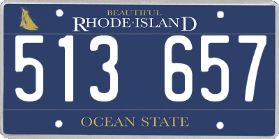 RI license plate 513657