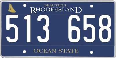 RI license plate 513658