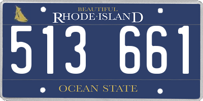 RI license plate 513661