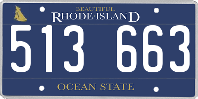 RI license plate 513663