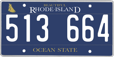 RI license plate 513664