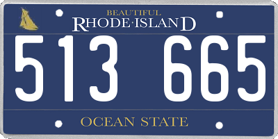 RI license plate 513665
