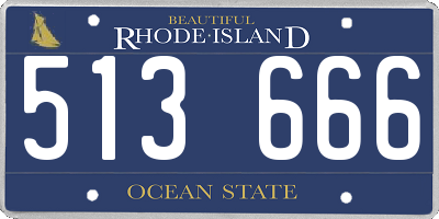 RI license plate 513666