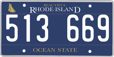 RI license plate 513669