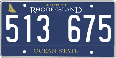 RI license plate 513675