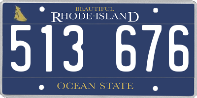 RI license plate 513676
