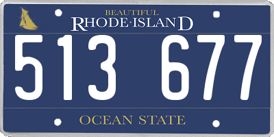 RI license plate 513677