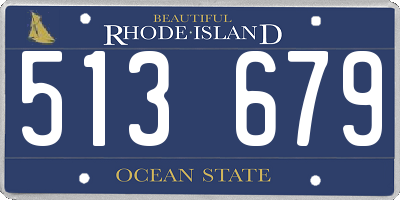 RI license plate 513679