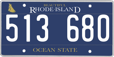 RI license plate 513680