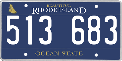 RI license plate 513683