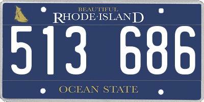 RI license plate 513686