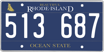 RI license plate 513687