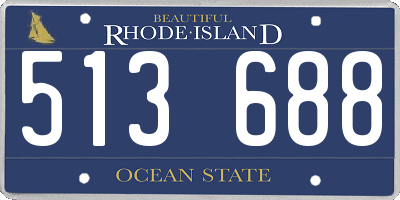 RI license plate 513688