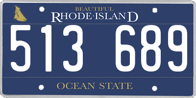 RI license plate 513689