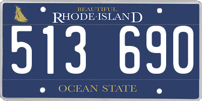 RI license plate 513690