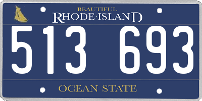 RI license plate 513693