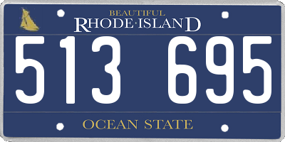 RI license plate 513695