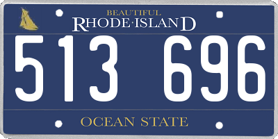 RI license plate 513696