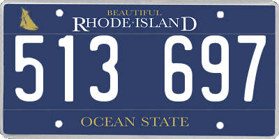 RI license plate 513697