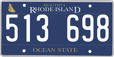 RI license plate 513698