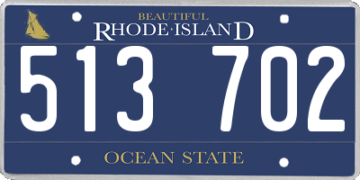RI license plate 513702