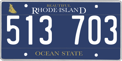 RI license plate 513703