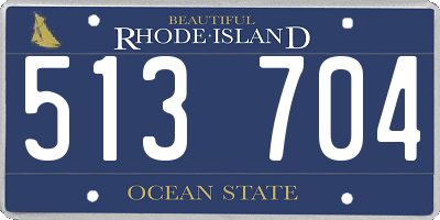RI license plate 513704