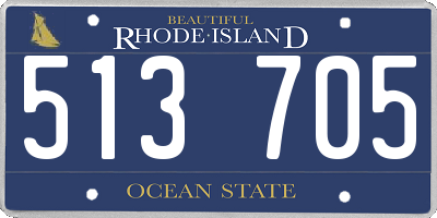 RI license plate 513705