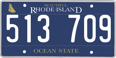 RI license plate 513709