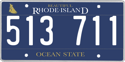 RI license plate 513711