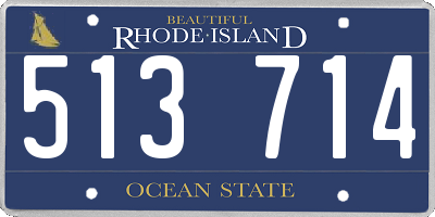 RI license plate 513714