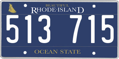 RI license plate 513715