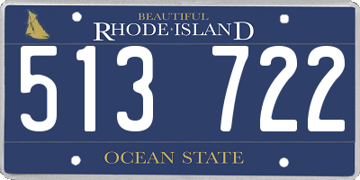 RI license plate 513722