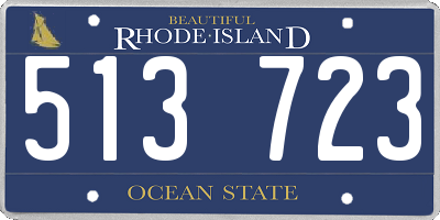 RI license plate 513723
