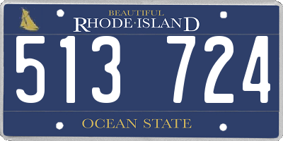RI license plate 513724