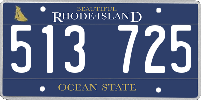 RI license plate 513725