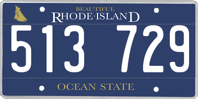 RI license plate 513729