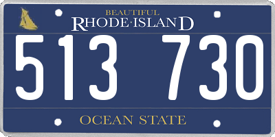 RI license plate 513730