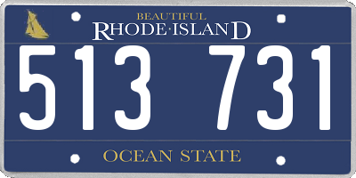 RI license plate 513731