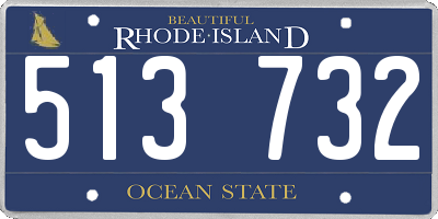 RI license plate 513732