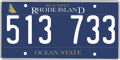 RI license plate 513733