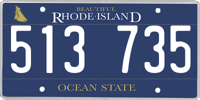 RI license plate 513735