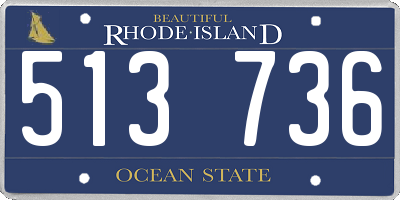 RI license plate 513736