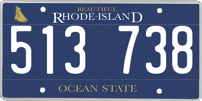 RI license plate 513738