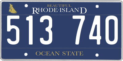 RI license plate 513740