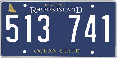 RI license plate 513741