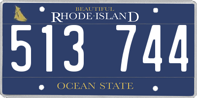RI license plate 513744